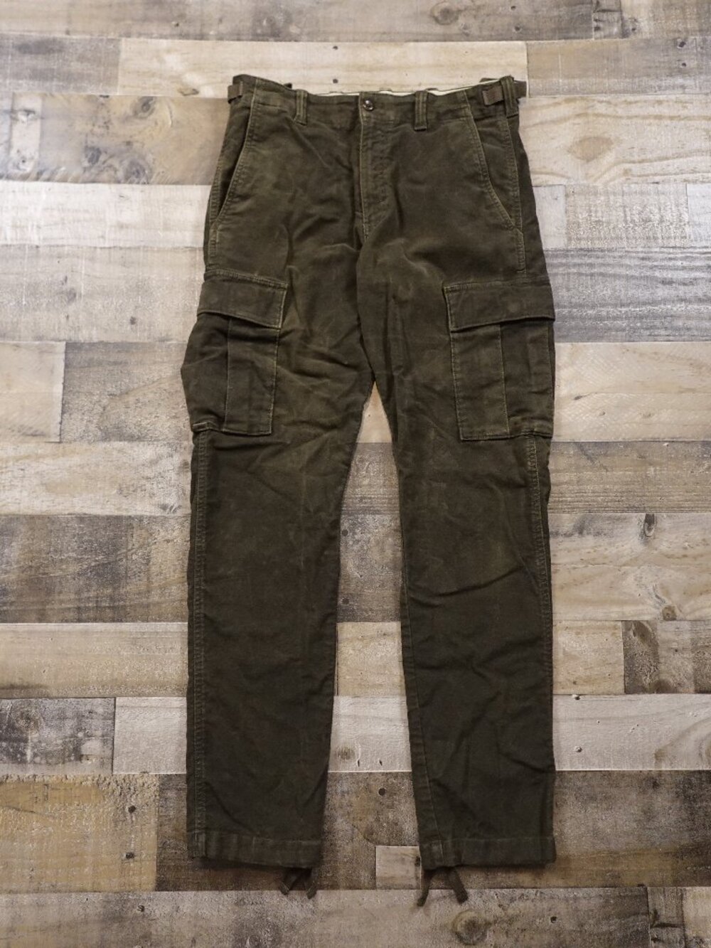 Banana Republic Traveler Moleskin Cargo Pants Men’s 32L Deep Olive Utility